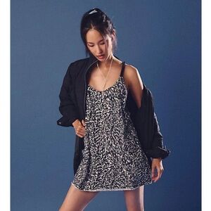 FP Movement by FREE PEOPLE Hot Shot Printed Mini Dress - LEOPARD COMBO